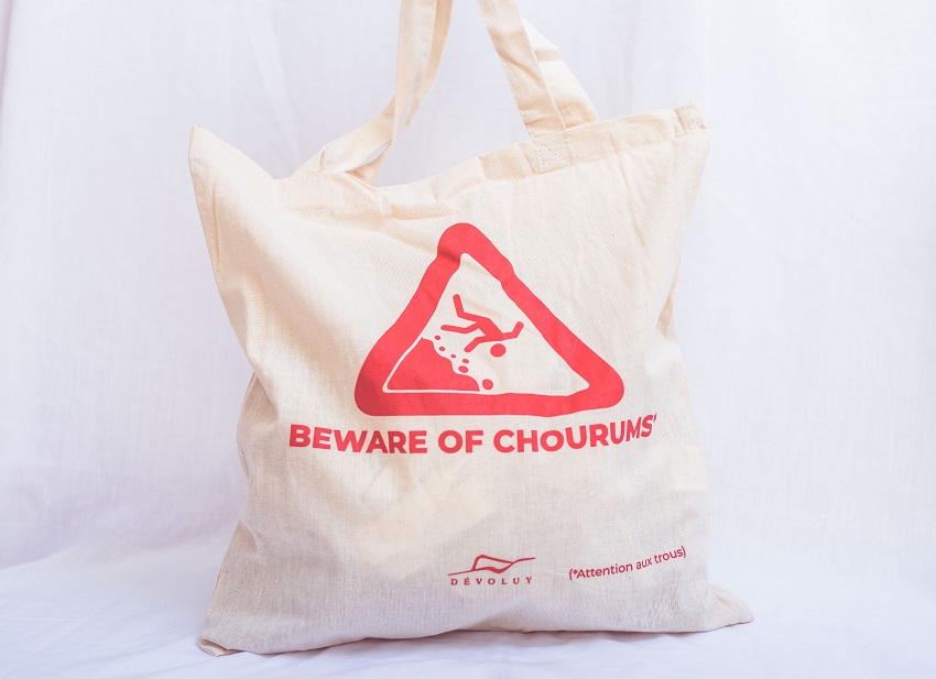 Tote bag "Beware of chourums !" Le Devoluy